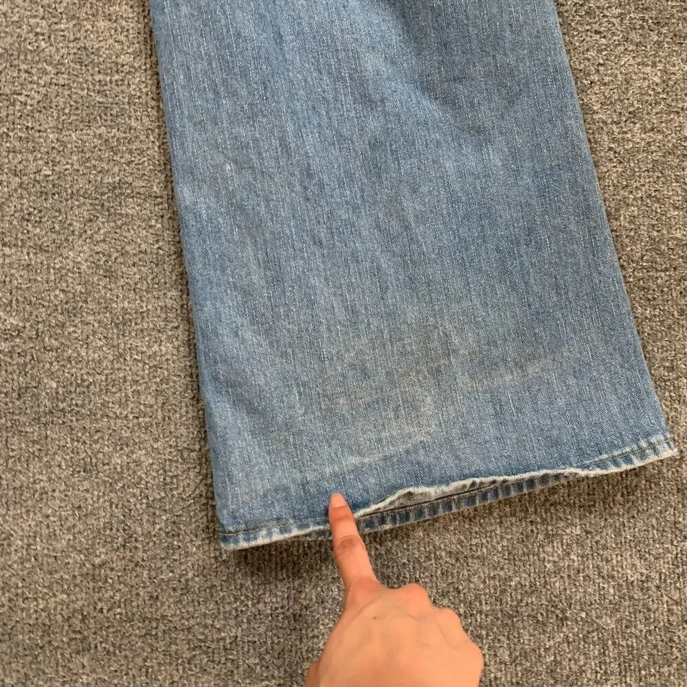 Vintage True Religion Jeans Mens 38 Light Wash Billy Bootcut Flap Pocket Denim